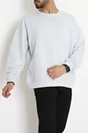 3 İplik Şardonsuz Bisiklet Yaka Erkek Sweat Boyalıgri