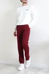 3 İplik Şardonsuz Erkek Eşofman Altı Bordo Model TV-96787