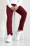 3 İplik Şardonsuz Erkek Eşofman Altı Bordo Model TV-96787