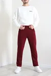 3 İplik Şardonsuz Erkek Eşofman Altı Bordo Model TV-96787