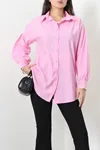 Kadın Taşlı Gömlek Pembe