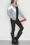 Kadın 3 İplik Kompakt Oversize Fermuarlı Sweat Griekru