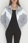 Kadın 3 İplik Kompakt Oversize Fermuarlı Sweat Griekru
