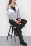 Kadın 3 İplik Kompakt Oversize Fermuarlı Sweat Griekru