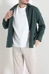 Gabardin Kumaş Erkek Gömlek Yeşil