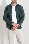 Gabardin Kumaş Erkek Gömlek Yeşil