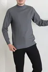 Erkek Erkak Yarım Balıkçı Yaka Triko Antrasit