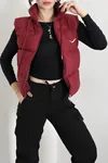 Kadın Şişme Yelek Bordo