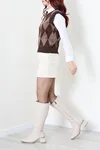 Kadın Triko Süveter Kahvemocha