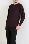 Bisiklet Yaka Triko Erkek Mürdüm