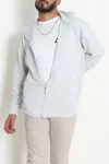 3 İplik Şardonsuz Dik Yaka Fermuarlı Erkek Sweat Boyalıgri