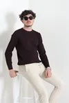 Triko Erkek Kazak Mürdüm