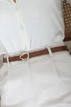 Kadın Aksesuar Kemer Taba