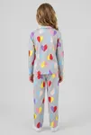 Düğmeli Süprem Çocuk Pijama Takımı Gri