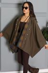 Kadın Kapşonlu Astarlı Çanta Detay Trenç Haki