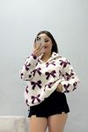Kadın Yarım Fermuarlı Peluş Sweat Ekrumor