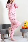 Kadın Waffle Pijama Takımı Pembe