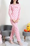 Kadın Waffle Pijama Takımı Pembe