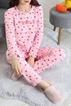 Kadın Waffle Pijama Takımı Pembe