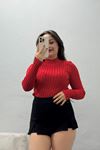 Kadın Uzun Kollu Triko Kırmızı