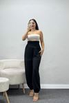 Kadın Zra Krep Korsajlı Pantolon Siyah