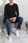 Süet Cepli Erkek Pijama Alt Açıkmavi