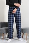 Süet Cepli Erkek Pijama Alt Açıkmavi