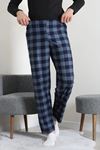 Süet Cepli Erkek Pijama Alt Açıkmavi