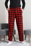 Süet Cepli Erkek Pijama Alt Kırmızı