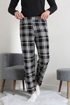 Süet Cepli Erkek Pijama Alt Siyah