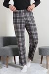 Süet Cepli Erkek Pijama Alt Gri