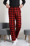 Süet Cepli Erkek Pijama Alt Kırmızı