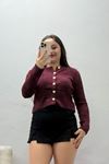 Kadın Yumuşak Dokulu Hırka Bordo