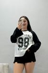 Kadın Reglan Kol Bisiklet Yaka Penye Sweat Ekrusiyah Model TV-99076
