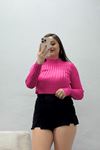 Kadın Uzun Kollu Triko Pembe