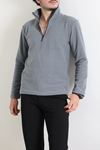 Yarım Fermuarlı Polar Erkek Sweat Füme