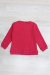 Bisiklet Yaka Baskılı Çocuk Sweat Fuşya