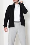 Polar Fleto Cepli Fermuarlı Erkek Sweat Siyah