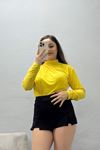 Kadın Sandy Uzun Kol Bluz Sarı