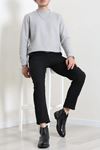 Selanik Yarım Boğazlı Erkek Sweat Gri