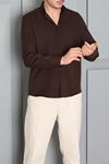 Dabıl Salaş Erkek Gömlek Açık Kahve