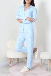 Kadın Süet Düğmeli Pijama Takımı Bebemavi