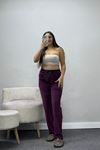 Kadın Fransız Kadife Pijama Altı Mürdüm
