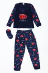 Çocuk 7-10 Yaş Welsoft Pijama Takımı Lacivert