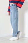 Kadın Baggy Kot Pantolon Açıkmavi