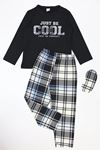 Çocuk 5-9 Yaş Milan Pijama Takımı Siyah