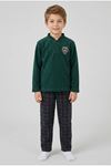 Çocuk 7-10 Yaş Polar Pijama Takımı Zümrüt
