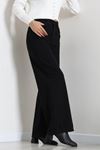 Kadın Yüksek Bel Wide Leg Kot Pantolon Siyah