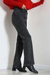 Kadın Straight Kot Pantolon Füme