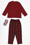 Çocuk 5-9 Yaş Milan Pijama Takımı Bordo
